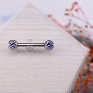 Neometal Bezel Side-Set Paradise Shine CZ Threadless Ends (4) + Barbells…